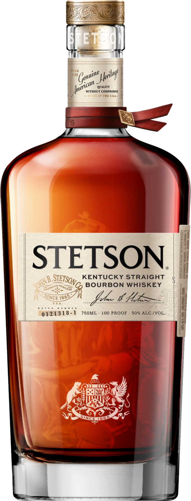 Bottle of Stetson Bourbon